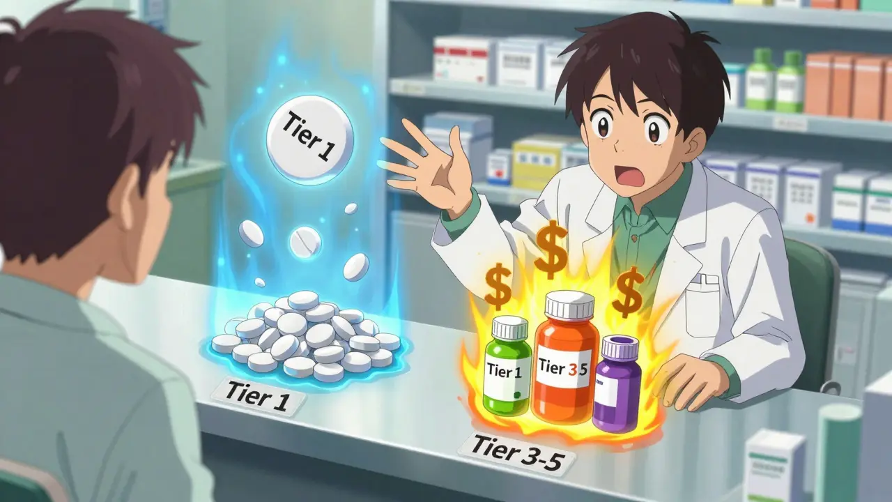 Pharmacist shows cost difference between generic and brand meds