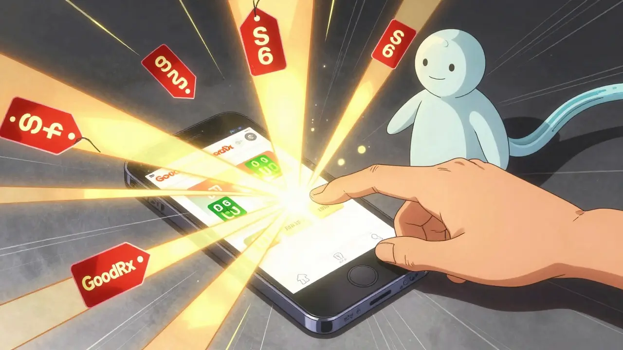Digital beams turn expensive tags into coupons on a smartphone