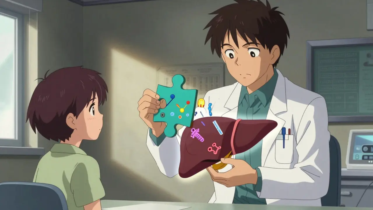 Doctor and patient solving a medical puzzle in anime style