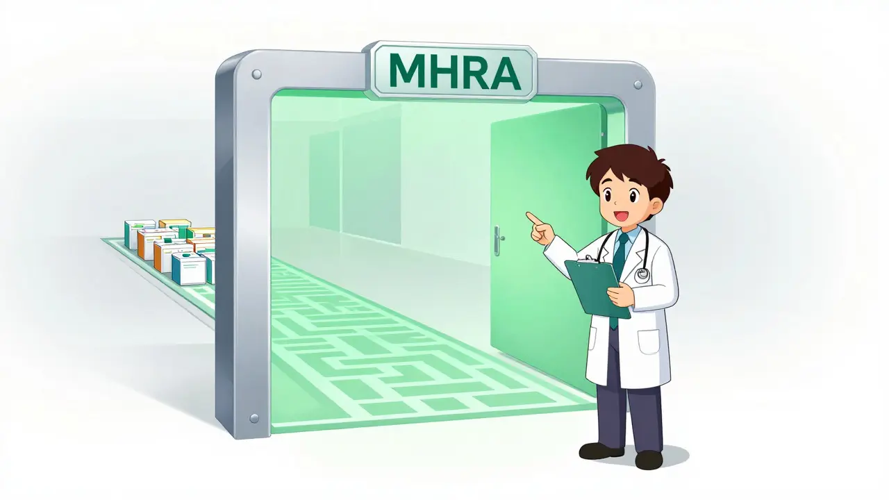 Friendly doctor guiding patient through a safe, regulated online prescription portal