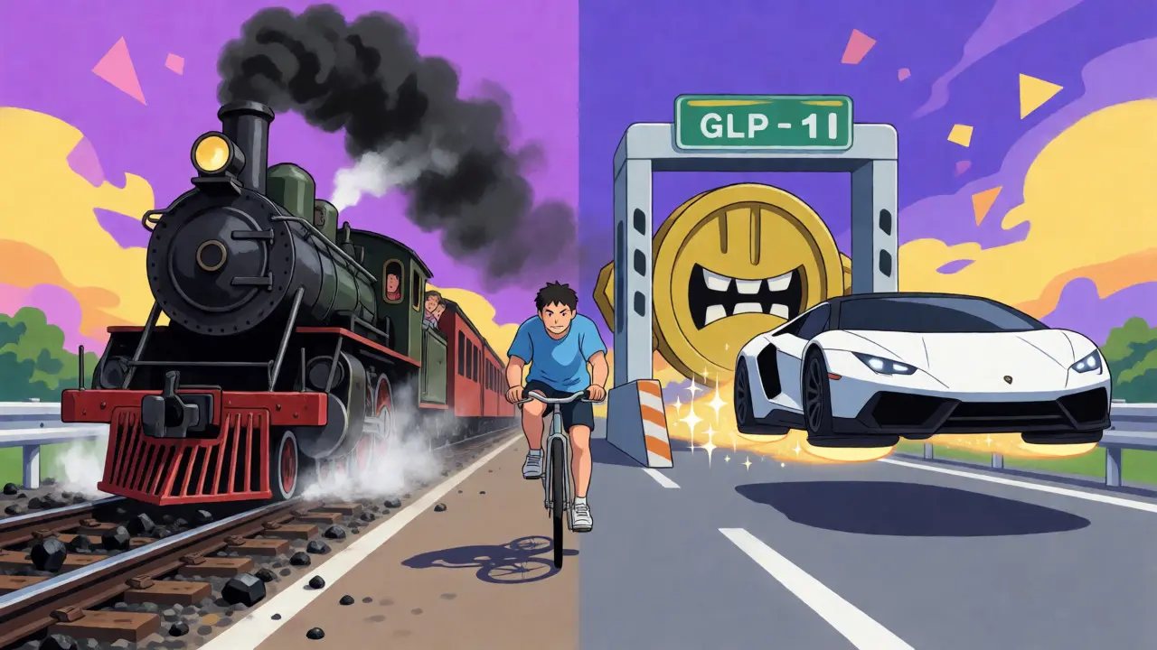 Metaphorical vehicle comparison of sulfonylureas, metformin, and GLP-1